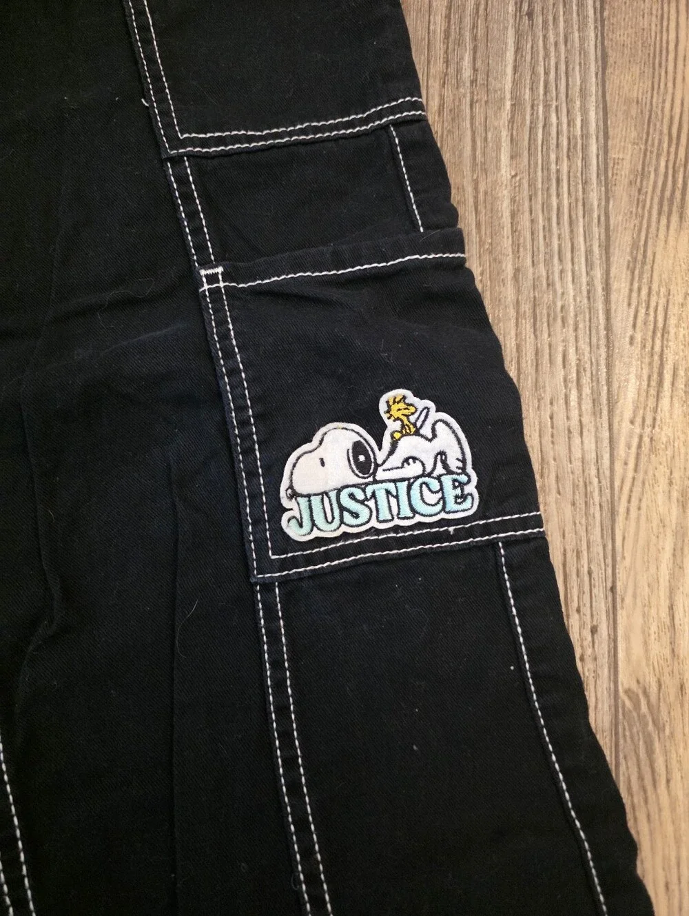 Justice Cargo Pants Sz 12 Girls Vintage Snoopy Y2k Kids